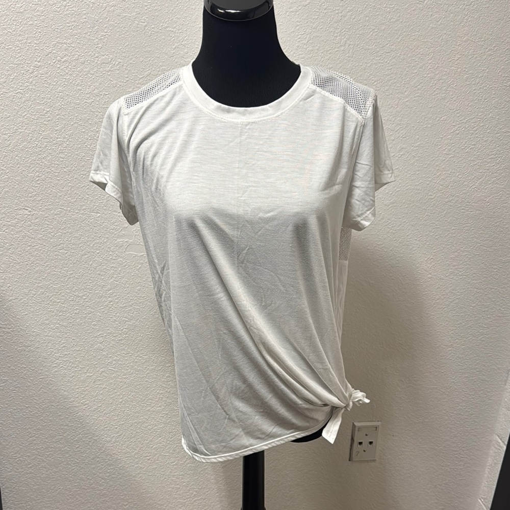 White Women's Top With Mesh Back